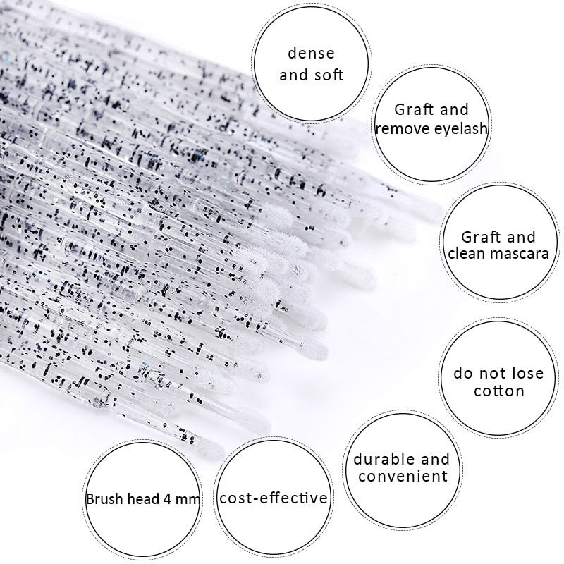 Disposable Eyelash Brushes and Swabs for Lash Extension Removal Disposable Eyelash Brushes and Swabs for Lash Extension Removal